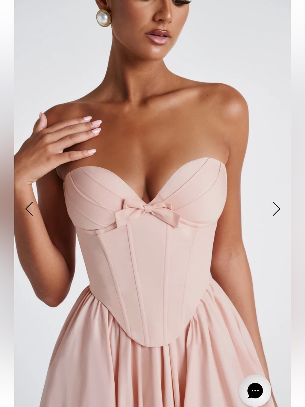 Babyboo NWT Women Medium Pink Soft Peach Prim Midi Dress Balletcore Princess - Picture 4 of 15